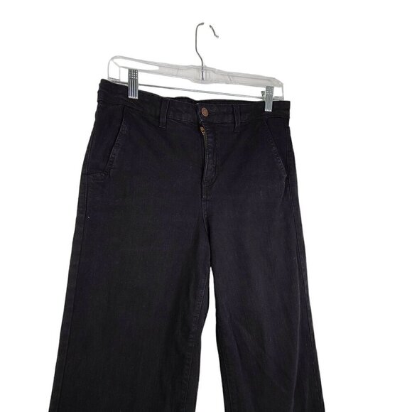 Not Your Daughter's Jeans Black Wide Leg Crop Stretch Tummy Tuck Jeans USA - Picture 4 of 11